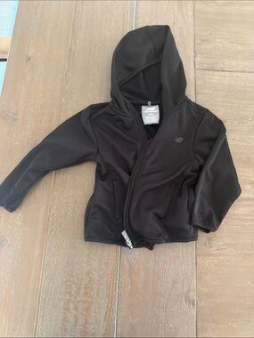 New Balance Black Kids' Hooded Zip-Up Jacket